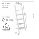 Ver imagem 4 de Estante Alta decorativa multiúso Estilo escada torre Piza:Preto