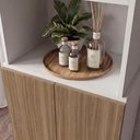 Ver imagem 4 de Estante Malmo 2 Portas MDP 51cm Branco com Freijo Mercado Das Prateleiras