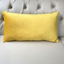 Ver imagem 2 de Almofada Retangular Lisa Veludo Amarelo 50x28cm