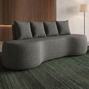 Ver imagem 2 de Sofa 3 Lugares Organico Ibiza 210 Cm Linho Silver Vazzano