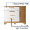 Ver imagem 7 de Cômoda 4 Gavetas e 1 Porta Sapateira Andiara Bege/Cinamomo/Off White