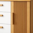 Ver mais imagens de Cômoda 4 Gavetas e 1 Porta Sapateira Andiara Bege/Cinamomo/Off White