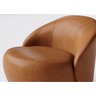 Poltrona Mônaco com Base Giratória em Corino Durango Terracota - Home Mobily - 6