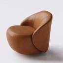 Ver imagem 5 de Poltrona Mônaco com Base Giratória em Corino Durango Terracota - Home Mobily