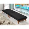 Cama Dobrável Pés De Madeira Maciça 1,70 X 0,60 Preto - Cor: Preto - 1