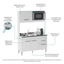 Ver imagem 5 de Armário de Cozinha Compacta 122 Cm Helena 3 Portas Menu Móveis Branco