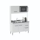 Ver imagem 1 de Armário de Cozinha Compacta 122 Cm Helena 3 Portas Menu Móveis Branco
