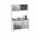 Ver imagem 4 de Armário de Cozinha Compacta 122 Cm Helena 3 Portas Menu Móveis Branco