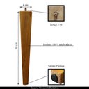 Ver imagem 2 de Kit 2 Pés Palito Quadrado Madeira 30cm para Poltrona Mesa Lateral Puff Mel G75 - Gran Belo Pé Palito