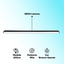 Ver imagem 3 de Luminária Sobrepor Pendente Preta Led 45w 120cm Bq