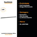 Ver imagem 5 de Luminária Sobrepor Pendente Preta Led 45w 120cm Bq