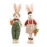 Casal Coelhos Decorativos com Chapéu e Cenouras Claro (laranja) - 2 Un - 1