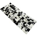 Ver imagem 2 de Tapete de couro preto branco malhado 0,60x1,50 s/b pç 10x10