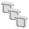 Kit 3 Porta Guardanapos Mesa Dourado Gold Future - 1