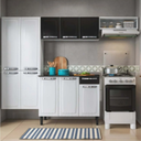 Ver imagem 1 de Cozinha 1 Rose Branco e Preto C/ Balcão 10pts 1gav Cod: 288.182