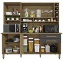 Ver imagem 4 de Cozinha Alexia 6 Portas 2 Gavetas com Espelho Imop Móveis Nogal Grafite