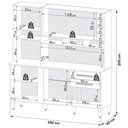 Ver imagem 3 de Cozinha Alexia 6 Portas 2 Gavetas com Espelho Imop Móveis Nogal Grafite