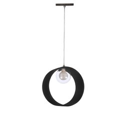 Pendente Madeira Redondo Slim 25 Cm:preto - 1