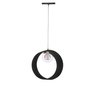 Pendente Madeira Redondo Slim 25 Cm:preto - 1