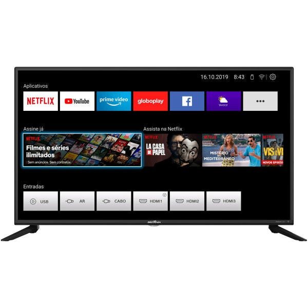 Smart TV Britânia 42 Polegadas BTV42G70N5Cf Full Hd LED - Netflix Bivolt