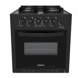 Fogao de Embutir 4 Bocas Venax Picasso Line Preto Fosco Gas Glp - 1