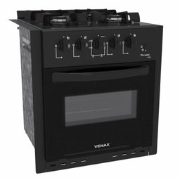 Fogao de Embutir 4 Bocas Venax Picasso Line Preto Fosco Gas Glp - 3