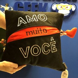 Almofada Quadrada com Ziper Amo Muito Você - 2