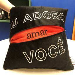 Almofada Quadrada Com Ziper Adoro Amar Você - 2