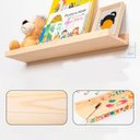 Ver imagem 4 de Prateleira Flutuante para Parede, 40 Cm , Madeira Maciça de Pinus, Conjunto com 2 Unidades