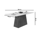 Ver imagem 3 de Conjunto: Mesa de Cozinha Dulce Tampo Madeirado C/ Vidro Reto 180x90cm e 4 Cadeiras Zoe Freijo/off