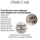 Ver imagem 2 de 8 Fixadores de Parede Mão Francesa Formato L 15cm Aço Resistente Suporte para Prateleira Branco