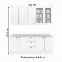 Ver imagem 4 de Cozinha Completa Americana 9 Portas 3 Gavetas com Vidro 100% Mdf Branco - Henn