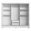Ver imagem 5 de Guarda-roupa Casal Office 3 Portas 2 Gavetas com Espelho Branco - Pnr Móveis