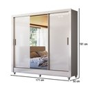Ver imagem 4 de Guarda-roupa Casal Office 3 Portas 2 Gavetas com Espelho Branco - Pnr Móveis