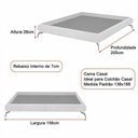 Ver imagem 3 de Cama Japonesa Casal Almeriaharu com Cabeceira Madeira Avelã Sallar Home 156cm