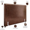 Ver imagem 5 de Cabeceira Cama Box Queen 160 cm P05 Berlim Corino Marrom - Lyam Decor