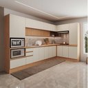 Ver imagem 1 de Cozinha Planejada 10 Peças com Armários Balcões Torre Quente e Paneleiro Aroeira CabeCasa MadeiraOriginals Madeirama Cinza/Sereno