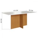 Ver imagem 4 de Mesa Jantar 6 Lugares Miami Freijo/off White/grafite - Indekes