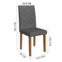 Ver imagem 3 de Mesa Jantar 6 Lugares Miami Freijo/off White/grafite - Indekes