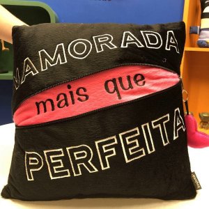 Almofada Quadrada Com Ziper Namorada Perfeita