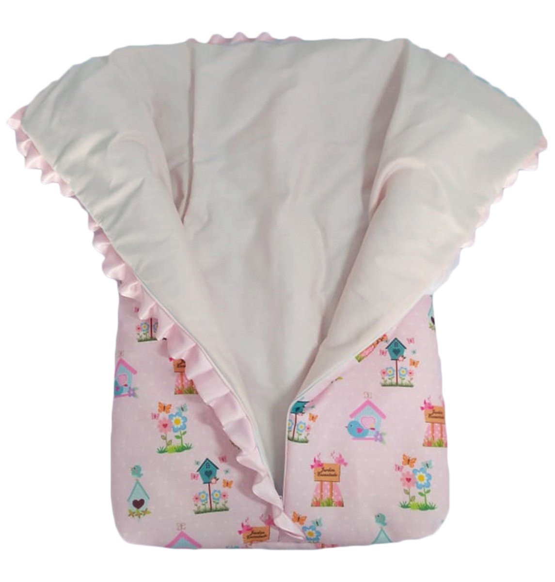 Saco de dormir para bebê com zíper estampa jardim encantado - 2