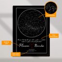 Ver imagem 2 de Quadro Mapa Das Estrelas em Moldura Caixa Tacolado Papel de Parede Moldura Caixa 3cm F