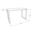 Ver imagem 2 de Mesa Reta Industrial 1,20 X 0,60 - Preto