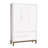 Kit Quarto Infantil Square Branco - Berço + Cômoda com Porta + Guarda-roupa 3 Portas - 5