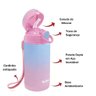 Garrafa Térmica Infantil Buba Água Rosa e Azul com Canudo 400ml Inox - Buba - 2