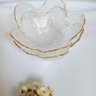 Bowl Tijela de Vidro em Flor Martelado com Bordas Douradas - 5
