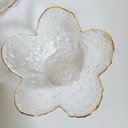 Ver imagem 3 de Bowl Tijela de Vidro em Flor Martelado com Bordas Douradas