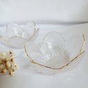 Ver imagem 2 de Bowl Tijela de Vidro em Flor Martelado com Bordas Douradas