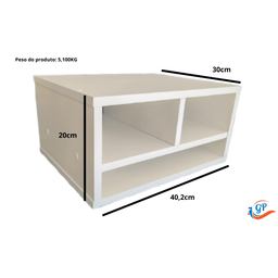 Suporte de Mesa para Impressora Organizadora Escritório Branco Cód.814 - 3