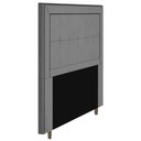 Ver imagem 3 de Cabeceira Cama Box Casal Queen Size Luxor 160cm com Tachas e Frame Suede Cinza - Abmaza